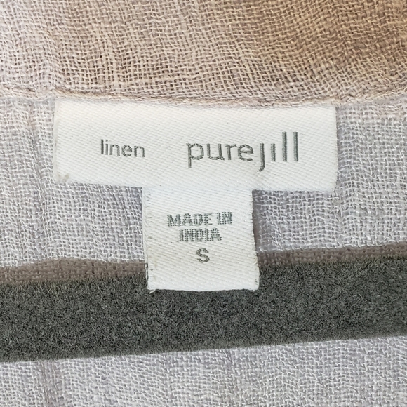 J. Jill Linen Pure Jill Shirt Dress Tunic Gray Lagenloook 100% Linen Sz … - Picture 3 of 12